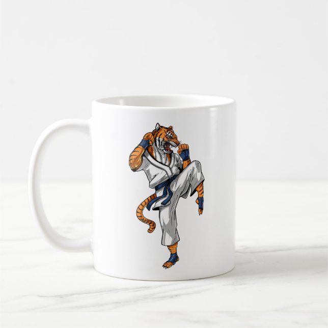 Tiger Karate Coffee Mug (Left)
