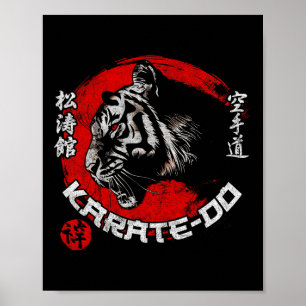 Tiger Karate Symbol Shotokan Dojo Training Kanji J Poster