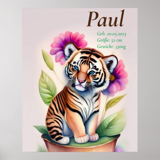 Tiger - Kids Motif Poster (Front)
