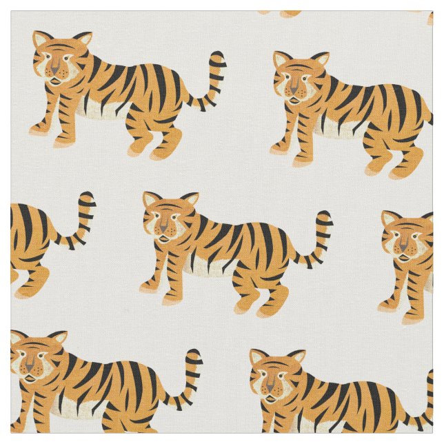 Tiger Kitty Fabric (Close Up)