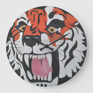 Tiger  large clock