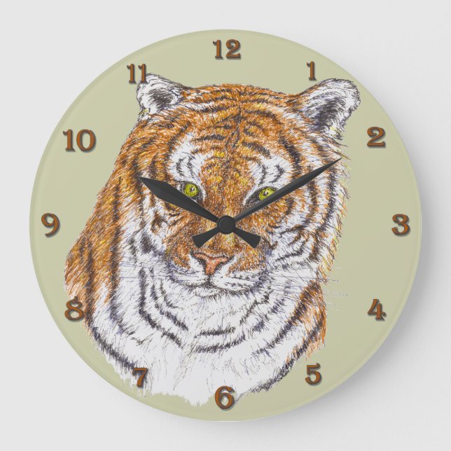 Tiger Large Clock (Front)