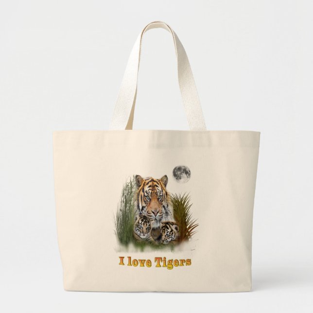 Tiger Large Tote Bag (Front)