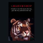 Tiger Leadership Inspirational Pop Art Poster<br><div class="desc">Freedom & Courage Motivational Images and Quotes - Tiger Eyes Wild Animal Art Photography</div>
