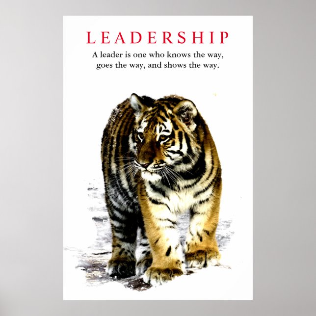 Tiger Leadership Motivational Poster (Front)