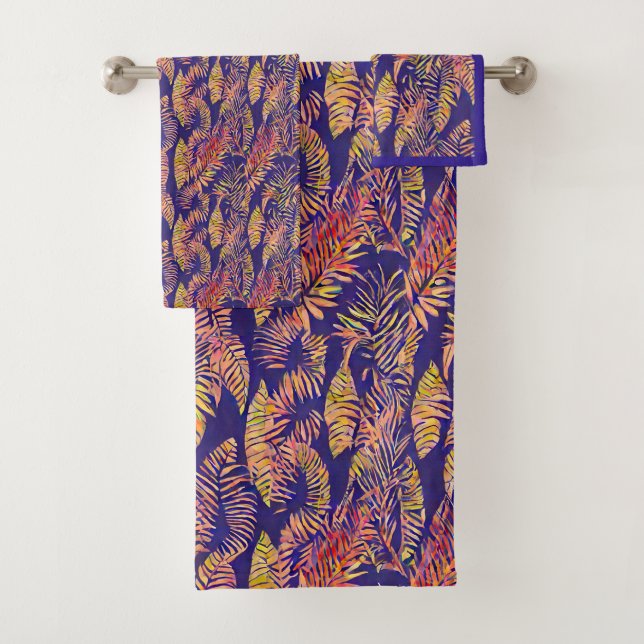 Tiger Leaf Bath Towel Set (Insitu)