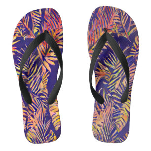 Tiger Leaf Flip Flops