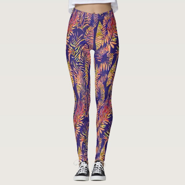 Tiger Leaf Leggings (Front)