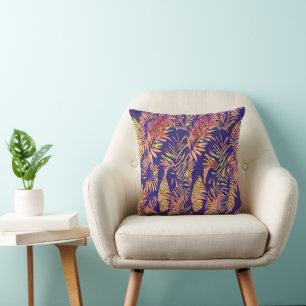 Tiger Leaf Throw Pillow