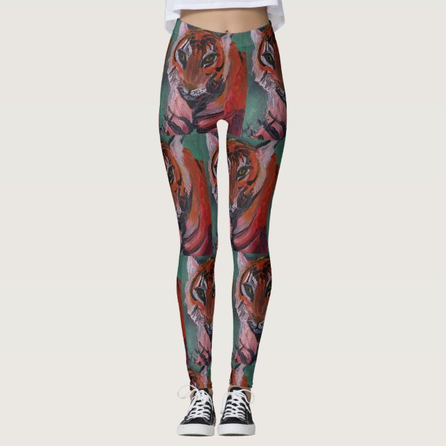 TIGER LEGGINGS BY ARTIST PAULA REILLY (Front)