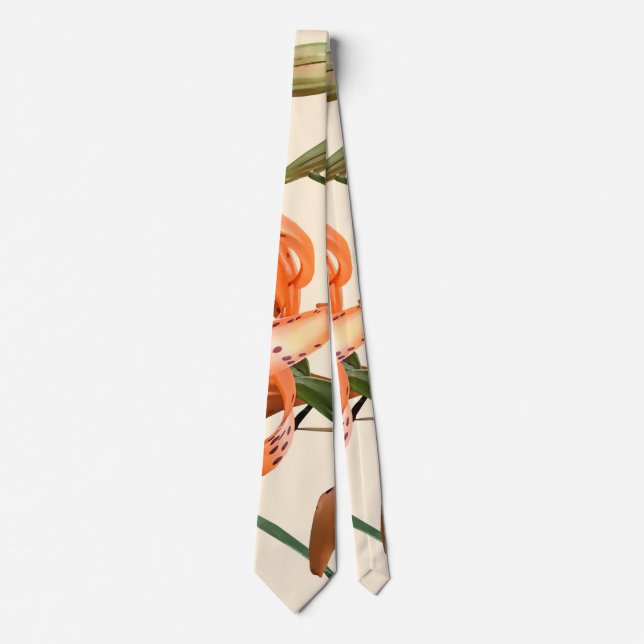 Tiger Lilies And Buds Tie (Front)