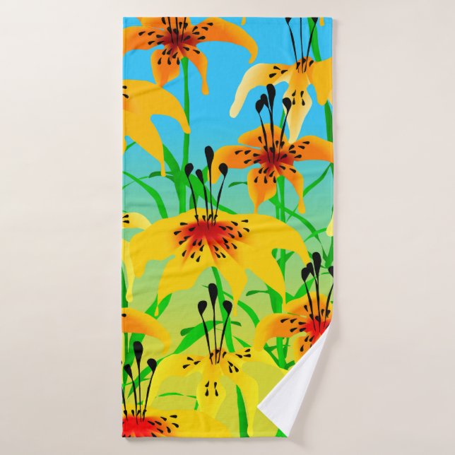 Tiger Lilies Bath Towel (Bath Towel)