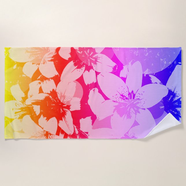 Tiger Lilies. Beach Towels (Front)