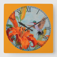 Tiger Lilies & Hummingbird Fine Art Roman Numeral