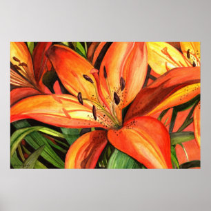 Tiger Lilies Poster
