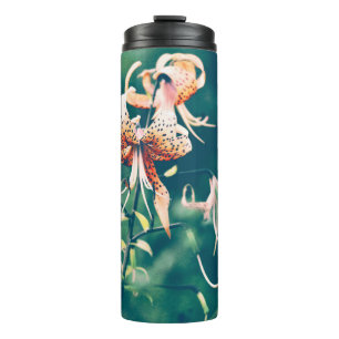 Tiger lilies thermal tumbler
