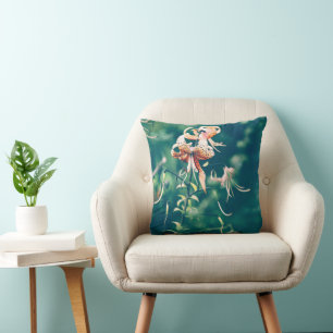 Tiger lilies throw pillow