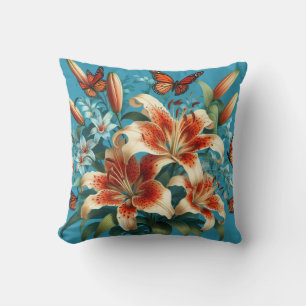 Tiger Lilies  Throw Pillow