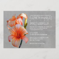 Tiger Lilies Wedding Invitations
