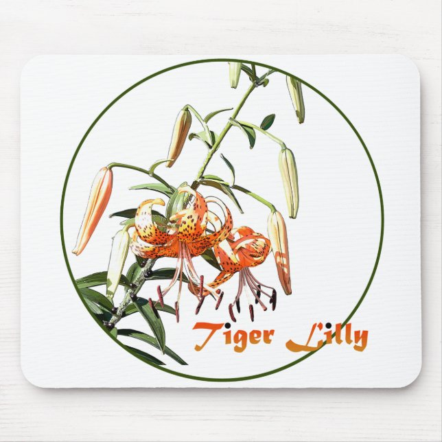 Tiger Lilly Mouse Pad (Front)