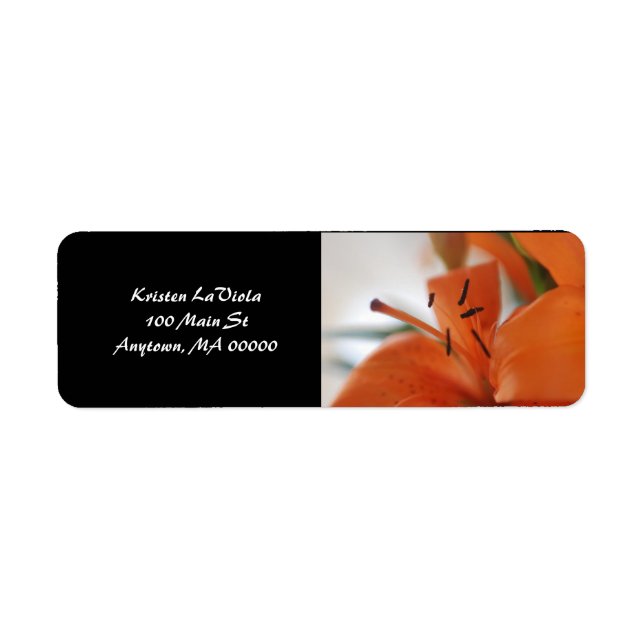 Tiger Lily Address Label (Front)