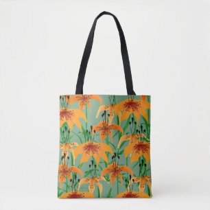 Tiger Lily Allover Tote Bag