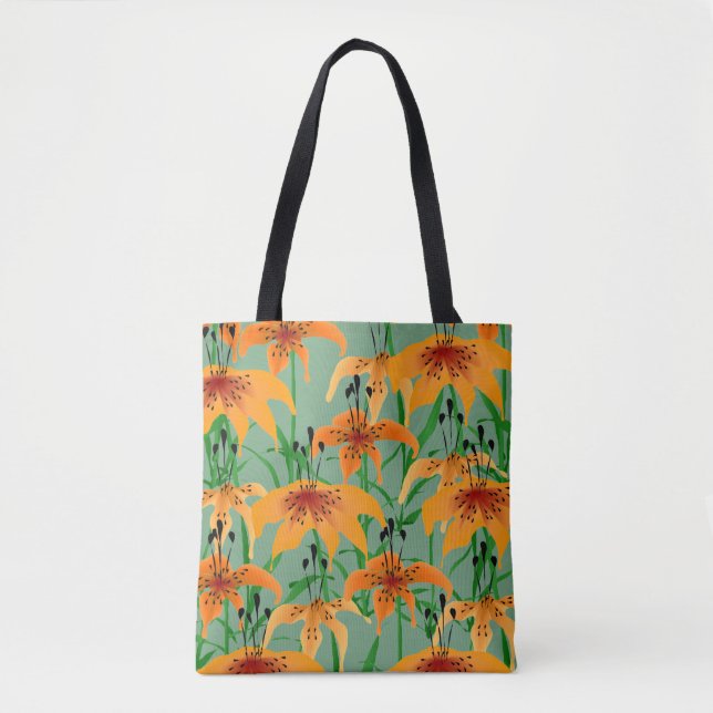 Tiger Lily Allover Tote Bag (Front)