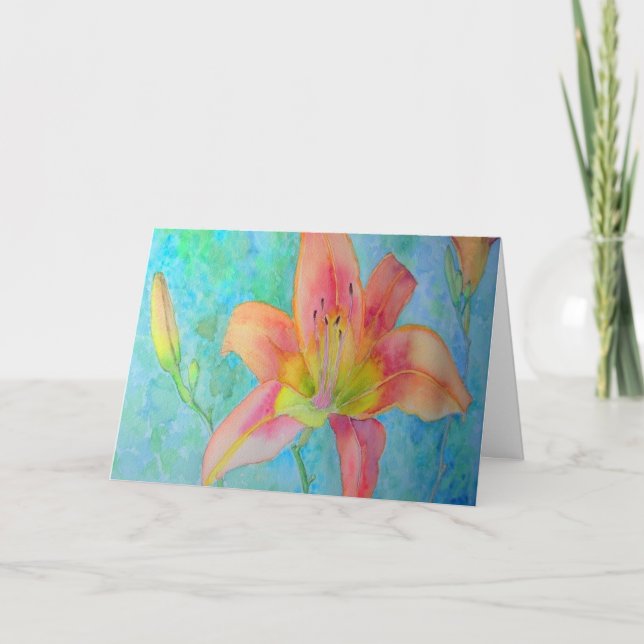 Tiger Lily Birthday Card (Front)