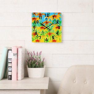 Tiger Lily Clock
