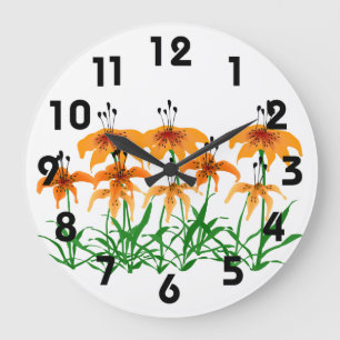 Tiger Lily Clock