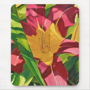 Tiger Lily Floral Mouse Pad