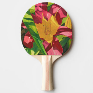 Tiger Lily Floral Ping Pong Paddle