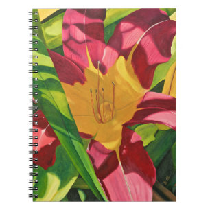 Tiger Lily Floral spiral Notebook