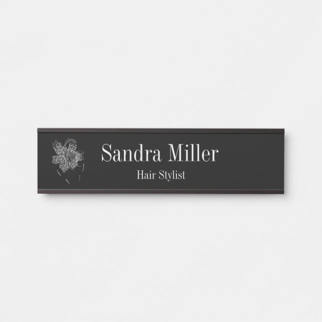Tiger Lily Hanging Nameplate Door Sign (Front)