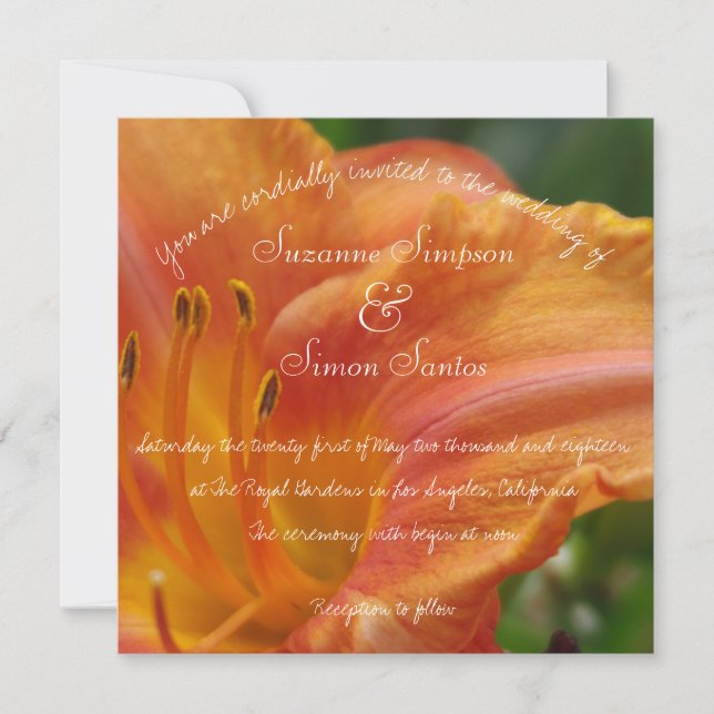 Tiger Lily Invitation (Front)