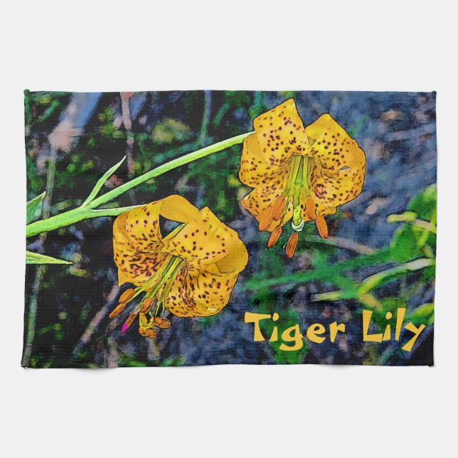 Tiger Lily Kitchen Towel (Horizontal)