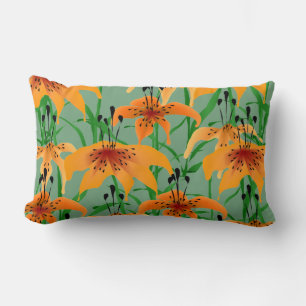 Tiger Lily Lumbar Throw Pillow