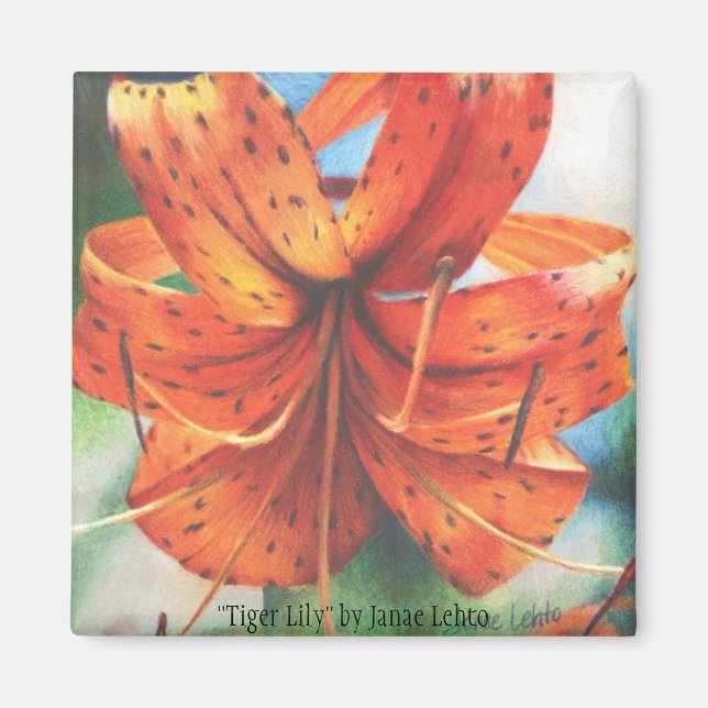 Tiger Lily Magnet (Front)