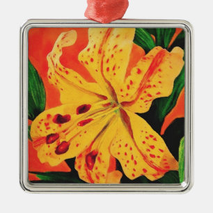 Tiger Lily Metal Ornament