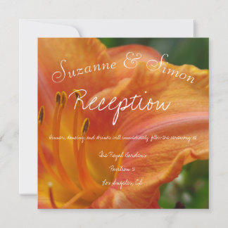 Tiger Lily Reception Invitation