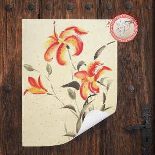 Tiger Lily - red Poster