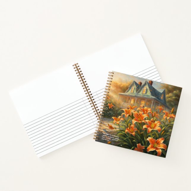 Tiger Lily Symbolism Notebook (Inside)