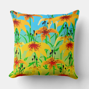 Tiger Lily Throw Pillow