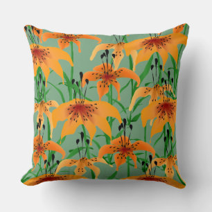 Tiger Lily Throw Pillow