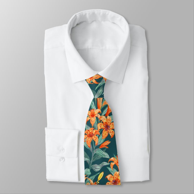 Tiger Lily Tie (Tied)