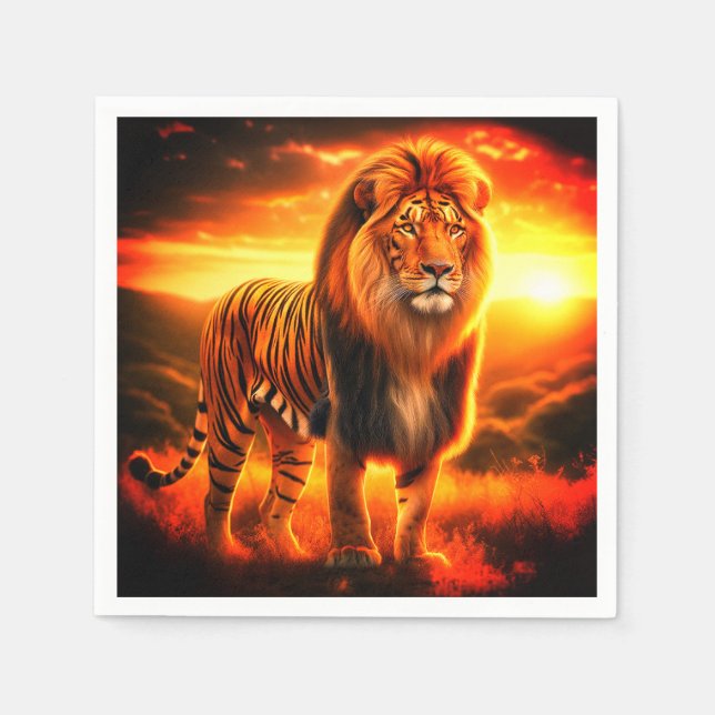 Tiger Lion Napkin (Front)