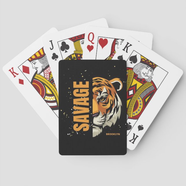Tiger logo playing card (Back)
