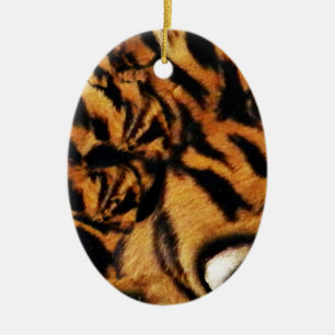 Tiger Love_ Ceramic Ornament