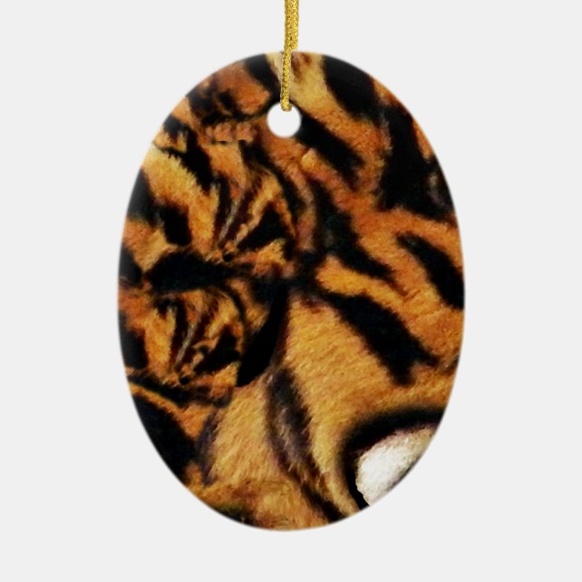 Tiger Love_ Ceramic Ornament (Front)