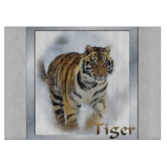 Tiger Lovers Art Cutting Board (Front)